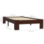Estructura cama sin colchón madera pino marrón oscuro 90x200 cm