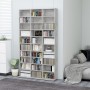 Armario para CDs madera contrachapada gris 102x16x177,5 cm