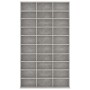 Armario para CDs madera contrachapada gris 102x16x177,5 cm
