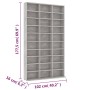 Armario para CDs madera contrachapada gris 102x16x177,5 cm