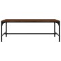 Mesa de centro madera contrachapada marrón roble 100x50x35 cm