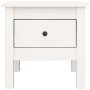 Mesa auxiliar 2 uds de madera maciza de pino blanco 40x40x39 cm