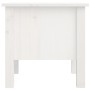 Mesa auxiliar 2 uds de madera maciza de pino blanco 40x40x39 cm