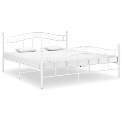 Estructura de cama sin colchón metal blanco 140x200 cm