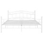 Estructura de cama sin colchón metal blanco 140x200 cm