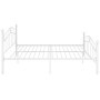Estructura de cama sin colchón metal blanco 140x200 cm