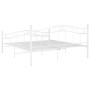 Estructura de cama sin colchón metal blanco 140x200 cm