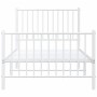 Estructura cama sin colchón con estribo metal blanco 90x200 cm