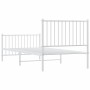 Estructura cama sin colchón con estribo metal blanco 90x200 cm