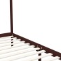 Cama con dosel sin colchón madera maciza marrón 120x200 cm