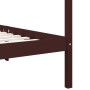 Cama con dosel sin colchón madera maciza marrón 120x200 cm