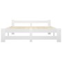 Estructura de cama sin colchón madera de pino blanco 160x200 cm