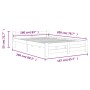Estructura de cama sin colchón madera de pino blanco 160x200 cm