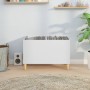 Mueble para discos madera contrachapada blanco 74,5x38x48 cm