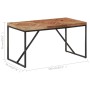 Mesa de comedor de madera maciza de mango y acacia 140x70x76 cm