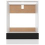 Armario de horno de madera contrachapada negro 60x46x81,5 cm
