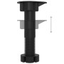 Armario de horno de madera contrachapada negro 60x46x81,5 cm