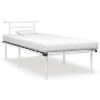 Estructura de cama sin colchón metal blanco 90x200 cm