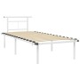 Estructura de cama sin colchón metal blanco 90x200 cm