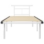 Estructura de cama sin colchón metal blanco 90x200 cm