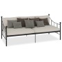 Estructura de cama sin colchón metal negro 90x200 cm
