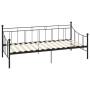 Estructura de cama sin colchón metal negro 90x200 cm