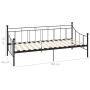 Estructura de cama sin colchón metal negro 90x200 cm