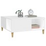 Mesa de centro madera contrachapada blanco 80x80x36,5 cm
