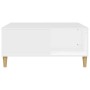 Mesa de centro madera contrachapada blanco 80x80x36,5 cm