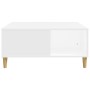 Mesa de centro madera contrachapada blanco 80x80x36,5 cm