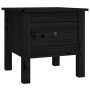 Mesa auxiliar 2 uds de madera maciza de pino negro 40x40x39 cm