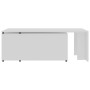 Mesa de centro madera contrachapada blanco 150x50x35 cm
