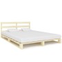 Estructura cama palets sin colchón madera maciza pino 200x200cm