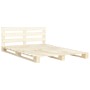 Estructura cama palets sin colchón madera maciza pino 200x200cm