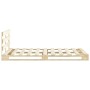 Estructura cama palets sin colchón madera maciza pino 200x200cm