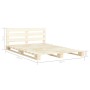 Estructura cama palets sin colchón madera maciza pino 200x200cm