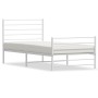 Estructura cama sin colchón con estribo metal blanco 90x190 cm