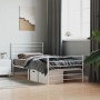 Estructura cama sin colchón con estribo metal blanco 90x190 cm