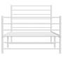 Estructura cama sin colchón con estribo metal blanco 90x190 cm
