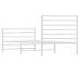 Estructura cama sin colchón con estribo metal blanco 90x190 cm