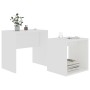 Juego de mesas de centro madera contrachapada blanco 48x30x45cm