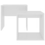Juego de mesas de centro madera contrachapada blanco 48x30x45cm