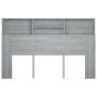Mueble cabecero color gris Sonoma 160x19x103,5 cm