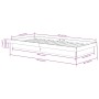 Estructura de cama individual pequeña sin colchón madera blanco