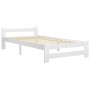 Estructura de cama sin colchón madera de pino blanco 100x200 cm