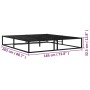 Estructura de cama sin colchón metal negro 180x200 cm