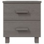 Mesita de noche HAMAR pino macizo gris claro 40x35x44,5 cm