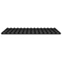 Estructura de cama de madera maciza de pino negro 160x200 cm