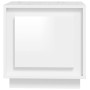 Mesitas de noche 2 uds madera blanco brillante 44x35x45 cm