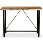 Mesa de bar de madera maciza reciclada 120x60x107 cm